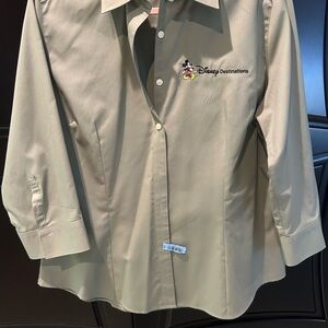 Van Heusen Khaki Blouse with Disney Detail